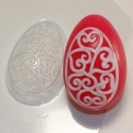 Яйцо орнамент сердечки, пластиковая форма